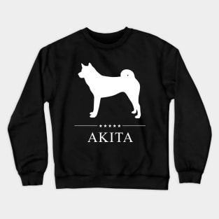 Akita Dog White Silhouette Crewneck Sweatshirt